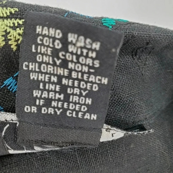 Carole Little Petite Embroidered Linen Jacket Black Size PM - Picture 12 of 13